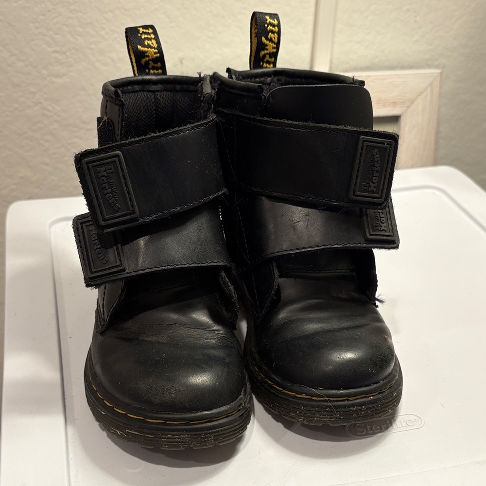 Dr. Martens Kids Black Leather Boots